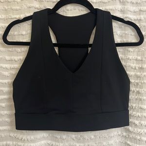 Fabletics Black Longline Sports Bra